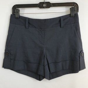 Theory 'Ruby' Stretch Linen Blend Shorts, Navy